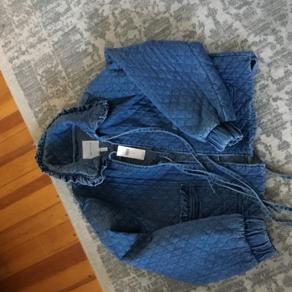 Avec Les Filles Blue Quilted Jean Jacket - Picture 3 of 4